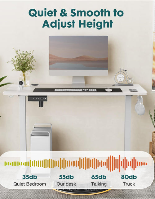 Load image into Gallery viewer, Standing Desk, Adjustable Height Electric Sit Stand Up Down Computer Table, 40x24 Inch, White
