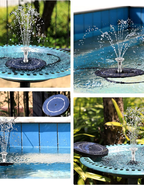 Load image into Gallery viewer, 3.5W Solar Fountain Pump for Water Feature Outdoor DIY Solar Bird Bath Fountain with Multiple Nozzles
