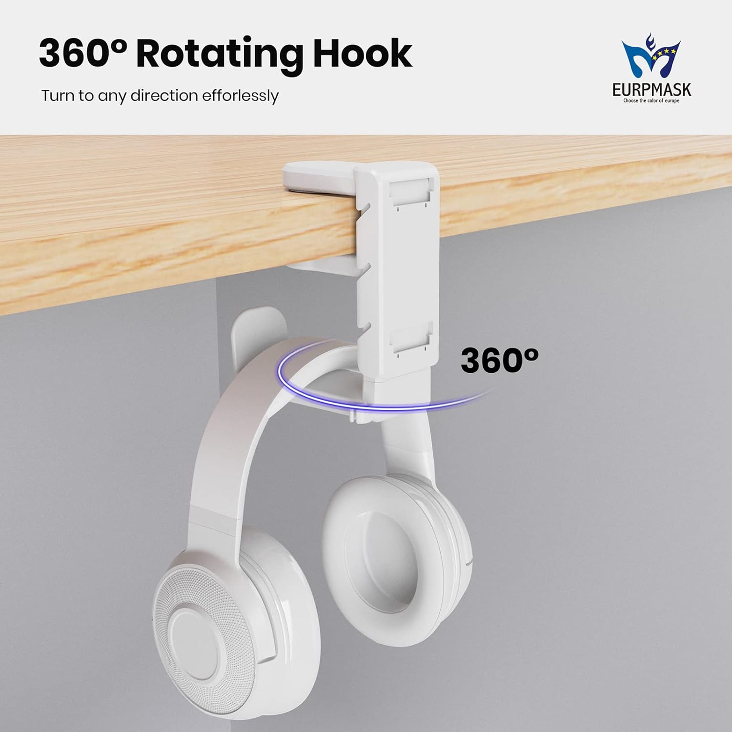 3-in-1 PC Gaming Headset&Controller Holder , White