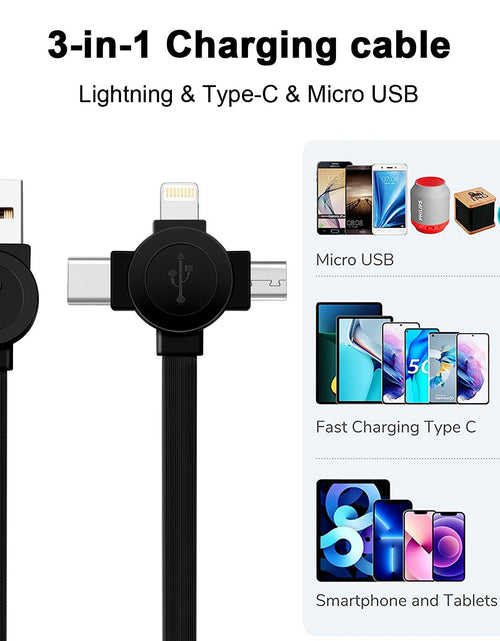 Load image into Gallery viewer, 3.3ft 2Pack Retractable Multi Fast Charging Cord, 3 in 1 Multi Charger Cable Charging Cable
