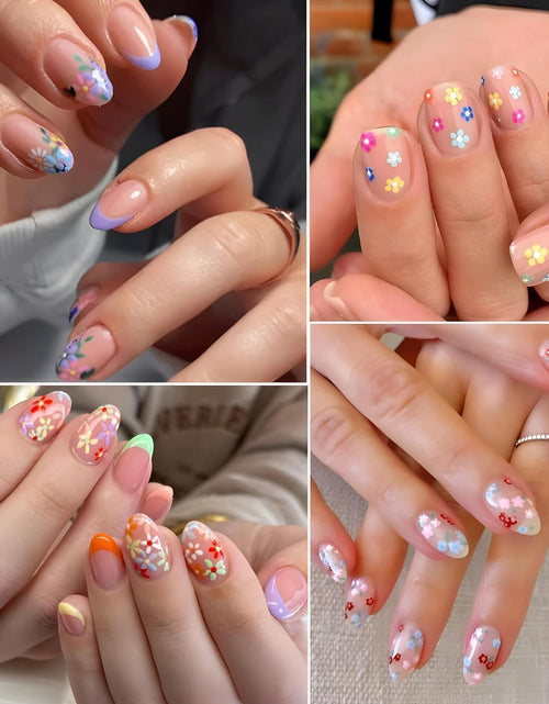 Load image into Gallery viewer, 30 Sheets Flower Nail Art Stickers Decals Colorful 3D Self Adhesive Cute Daisy Floral
