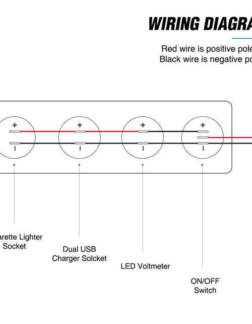 Load image into Gallery viewer, 4 in 1 on/off Charger Socket Panel Dual USD Power Outlet &amp; LED Voltmeter
