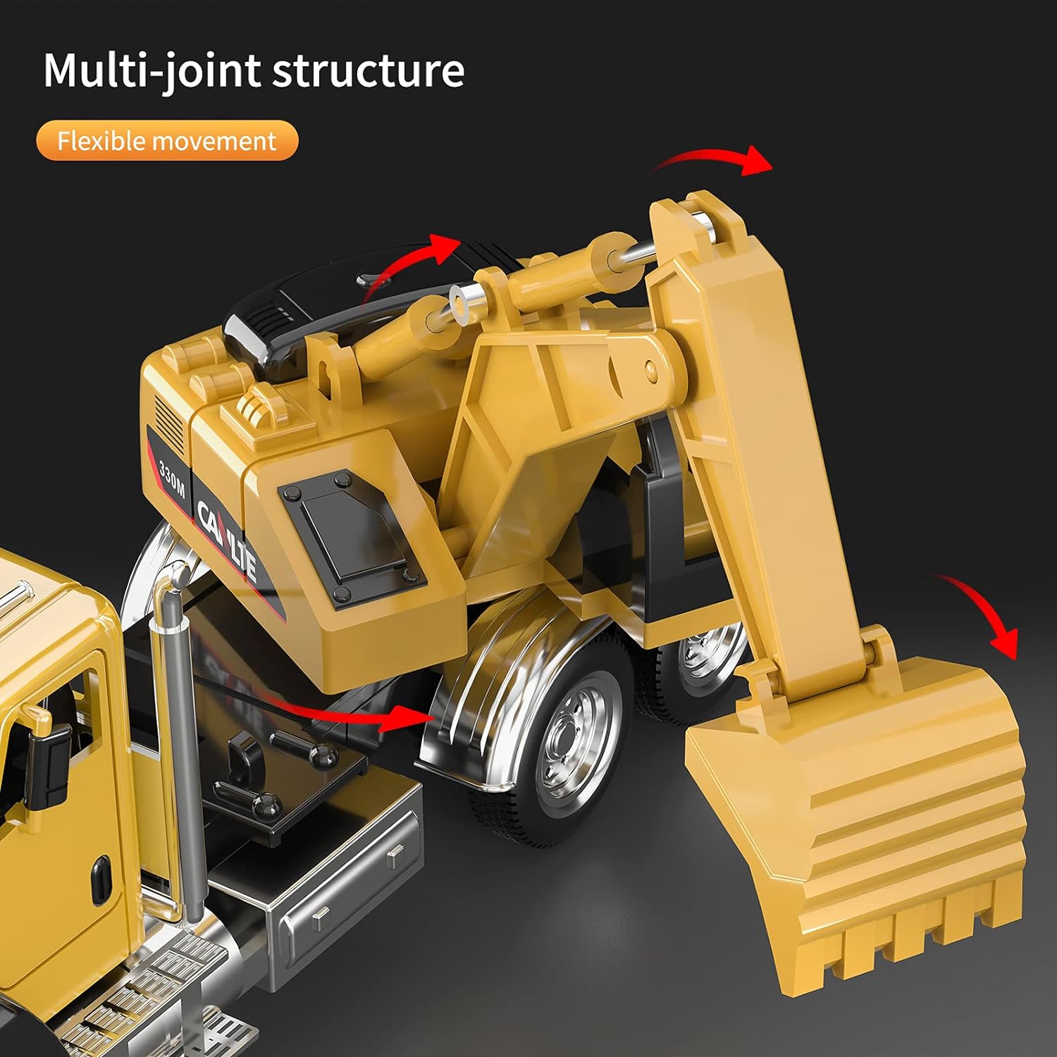 3 Pack Construction Vehicles Dump Truck Digger Mixer Truck