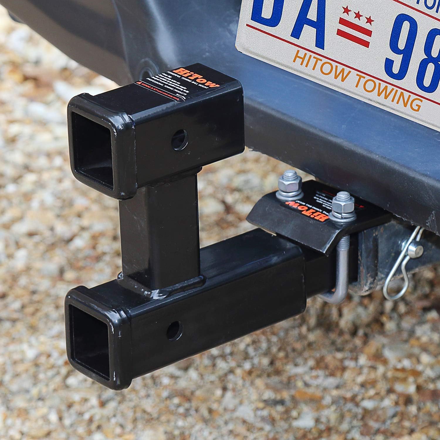 Truck Dual Receiver Extender Trailer Towing Hitch Extension Bicycle Extender (GTW- 4000 lb.)