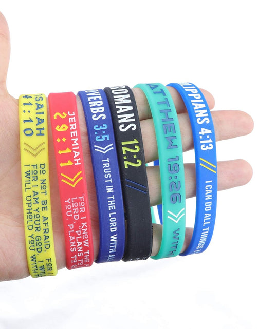 Load image into Gallery viewer, 12Pcs Silicone Wristbands Bracelet for Men Women Rubber Bracelet Gifts
