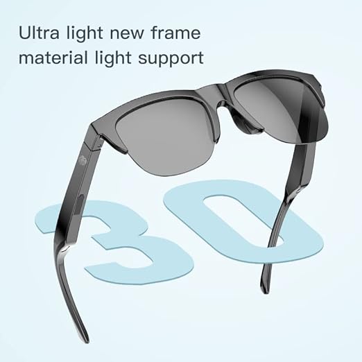 Smart Glasses Wireless Bluetooth Sunglasses Open Ear Music&Hands-Free Calling, Dual Polarized Lenses