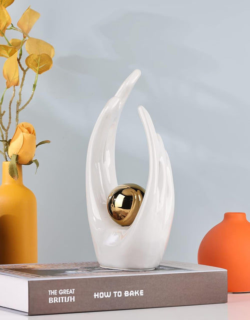 Load image into Gallery viewer, White Ceramic Abstract Statues and Sculptures Modern Home Decor
