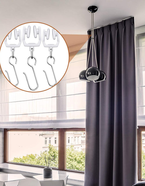 Load image into Gallery viewer, 120 Pieces Curtain Track Sets, Ceiling Curtain Track Hooks, S Hooks Straight Curved Curtain Track Rollers for Ceiling Track
