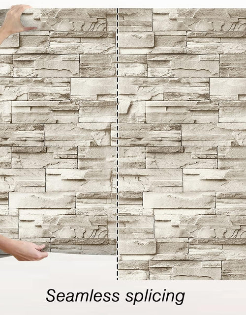 Load image into Gallery viewer, Stone Peel and Stick Wallpaper 17.7inch×118.1inch Brick Peel and Stick Backsplash
