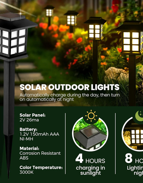 Load image into Gallery viewer, 12 Pack LED Solar Lights Outdoor Waterproof, Solar Walkway Lights
