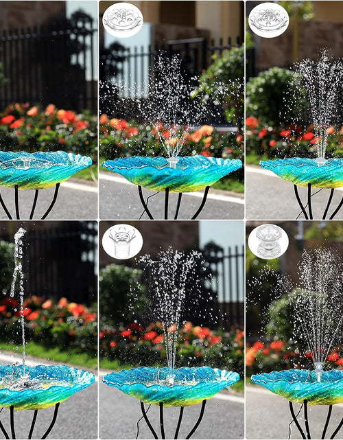 Load image into Gallery viewer, 3.5W Solar Fountain Pump for Water Feature Outdoor DIY Solar Bird Bath Fountain with Multiple Nozzles
