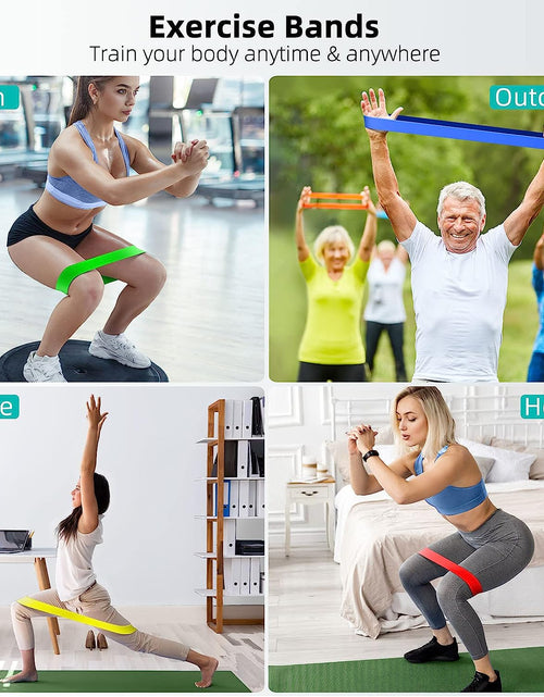 Load image into Gallery viewer, 5 Set of Stretch Bands for Booty Legs, Pilates Flexbands, Colorful
