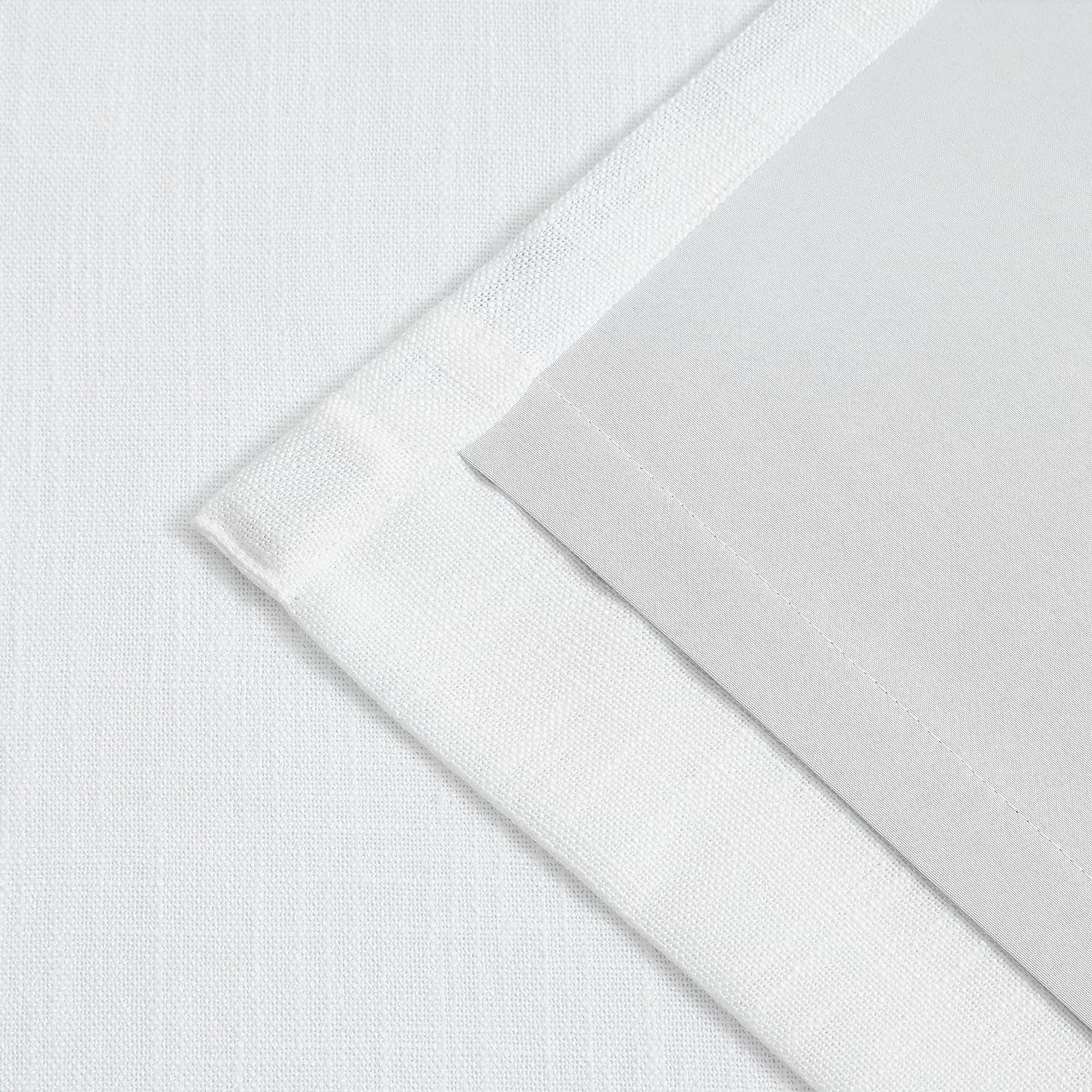 White Pinch Pleated Full Blackout Curtains Thermal Insulated Window Curtains, 2 Panel 40" Wx108 L