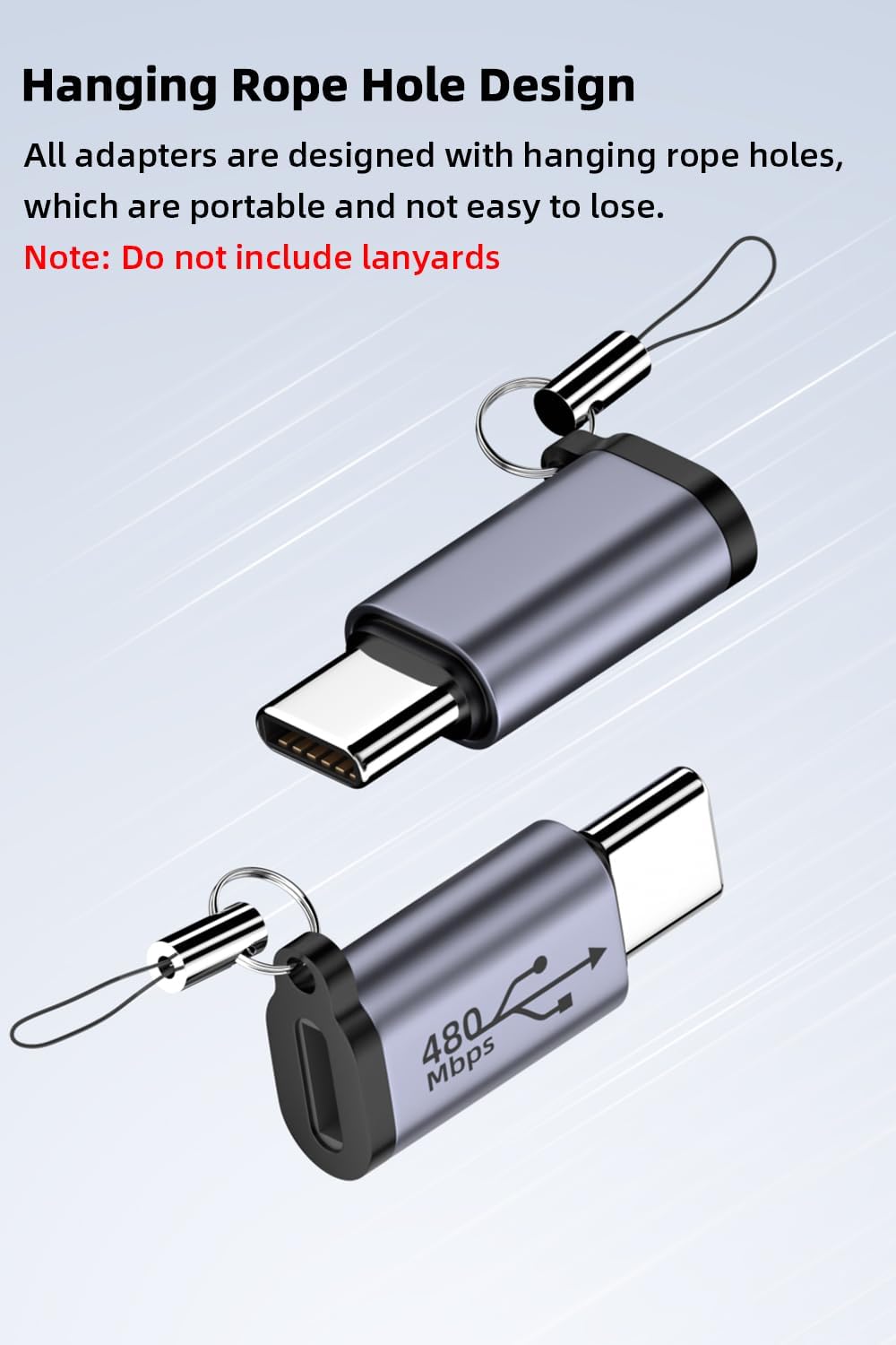 USB C/Lightning to Micro USB Adapter  (8 Pack)