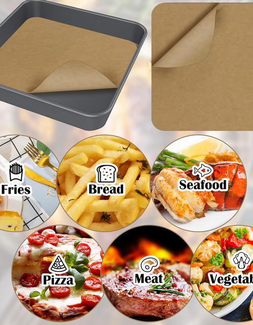 Load image into Gallery viewer, 120PCS Air Fryer Parchment 12 Inch Square,Non Stick Parchment Baking Disposable Paper Liner
