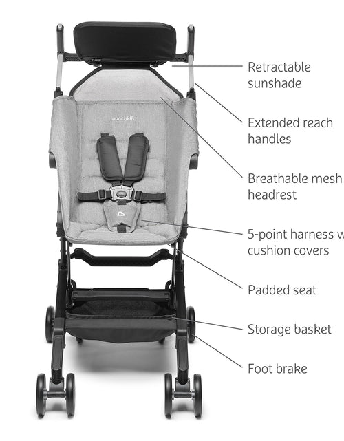 Load image into Gallery viewer, Ultra Compact Lightweight Travel Stroller for Babies &amp; Toddlers, Grey
