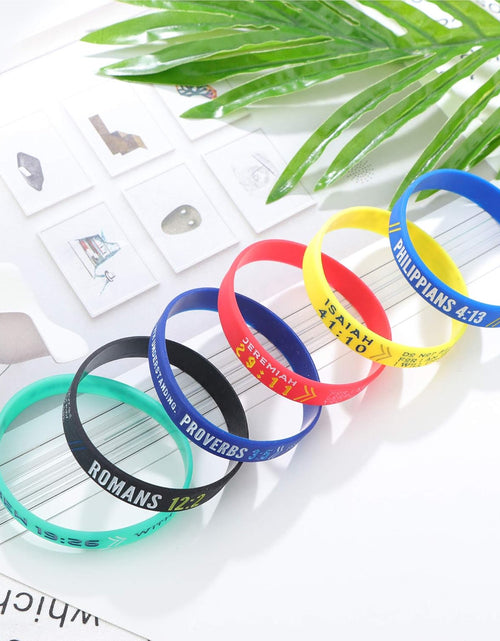 Load image into Gallery viewer, 12Pcs Silicone Wristbands Bracelet for Men Women Rubber Bracelet Gifts
