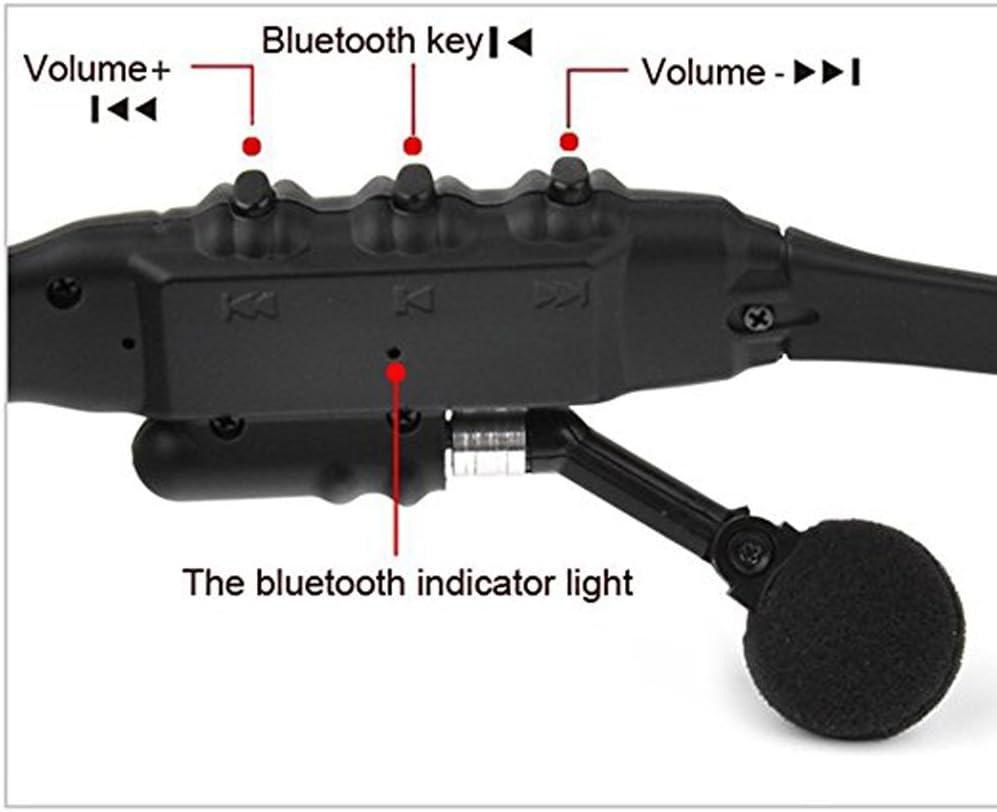 Wireless Bluetooth MP3 Polarized Lenses Music Sunglasses V4.1 Stereo Handfree Headphone for iPhone Samsung Most Smartphone or PC (Black)