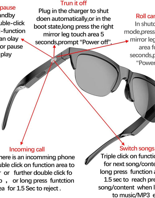 Load image into Gallery viewer, Smart Glasses Wireless Bluetooth Sunglasses Open Ear Music&amp;Hands-Free Calling, Dual Polarized Lenses
