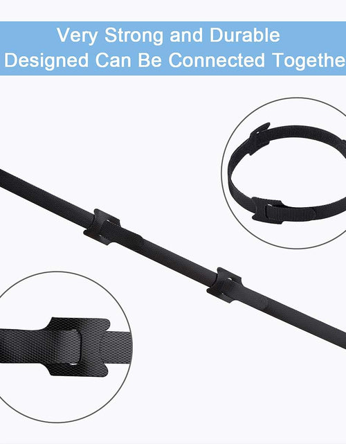 Load image into Gallery viewer, 60 PCS 6 Inches Reusable Cable Ties, Adjustable Cord Straps, Cable Organizer, Cord Wrap and Hook Loop Cords Management - Black
