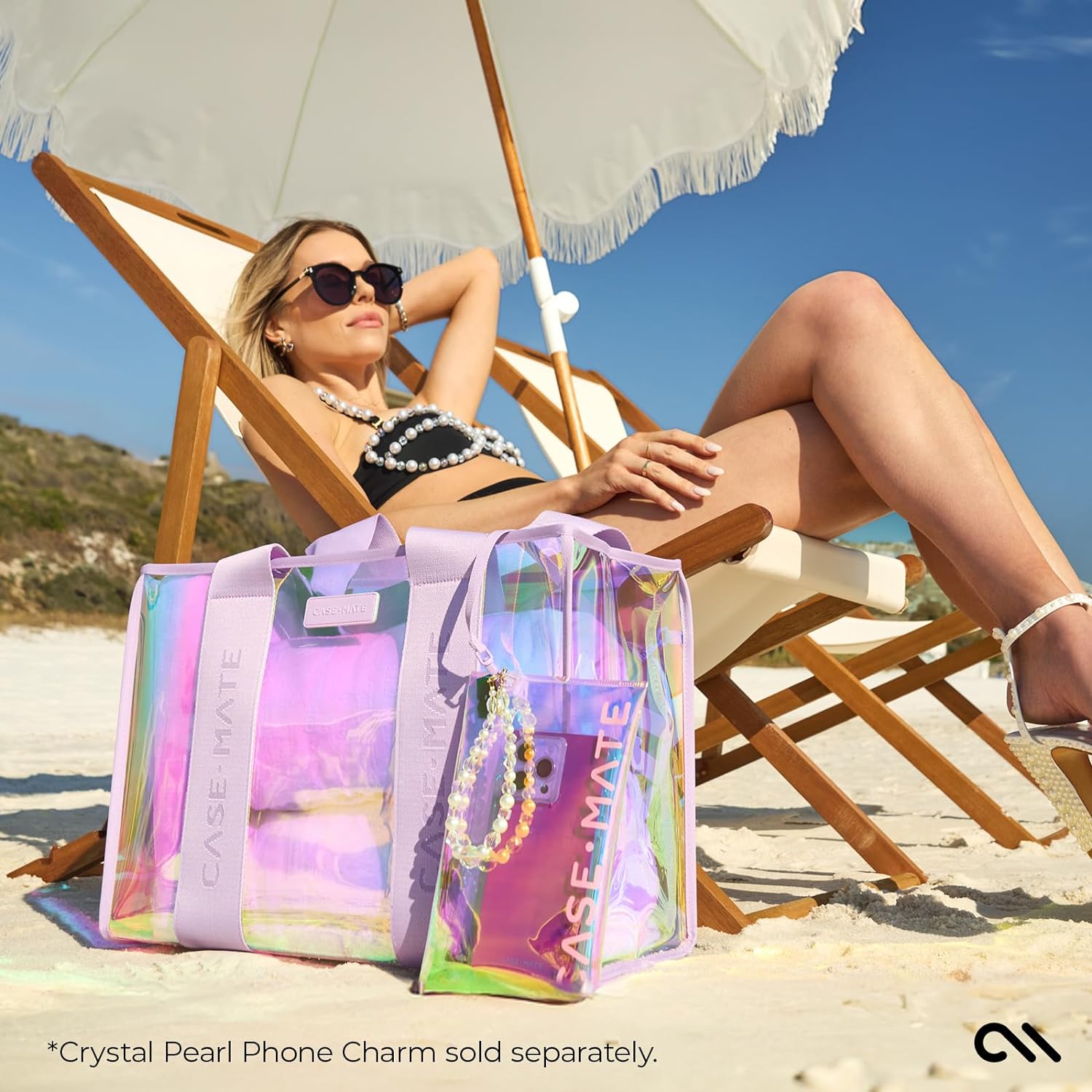 26L Large Beach Tote Bag for Women |17x12x8" Sandproof & Waterproof Beach Bag w/ Phone Pouch