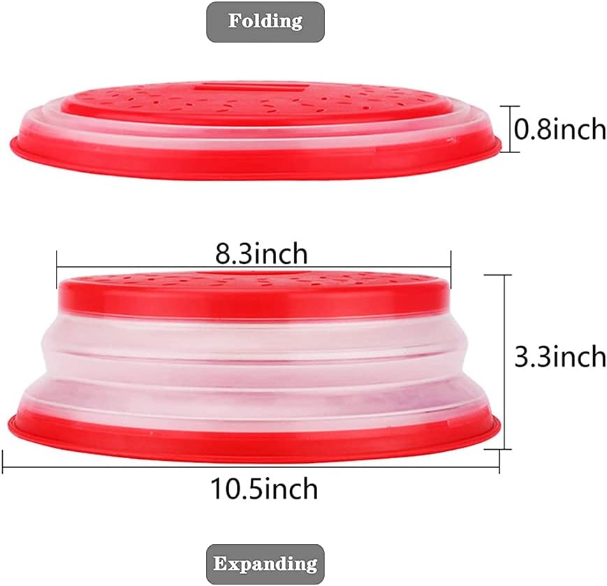 Collapsible Microwave Cover for Food Microwave Splatter Cover