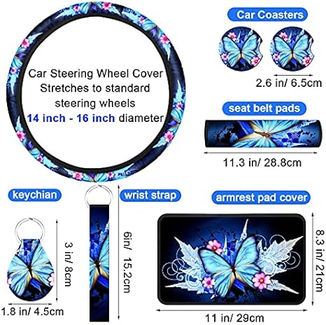 Load image into Gallery viewer, 10Pcs Car Seat Cover For Women Butterfly Car Accessories Women Bright Style.
