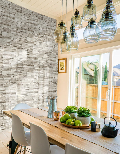 Load image into Gallery viewer, Stone Peel and Stick Wallpaper 17.7inch×118.1inch Brick Peel and Stick Backsplash
