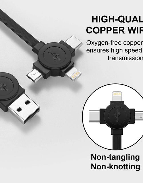 Load image into Gallery viewer, 3.3ft 2Pack Retractable Multi Fast Charging Cord, 3 in 1 Multi Charger Cable Charging Cable
