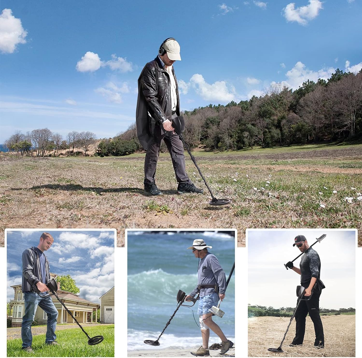 4Lbs 7.8’’ Metal Detector, Metal Finder with All-metal and Disc Modes, High Accuracy