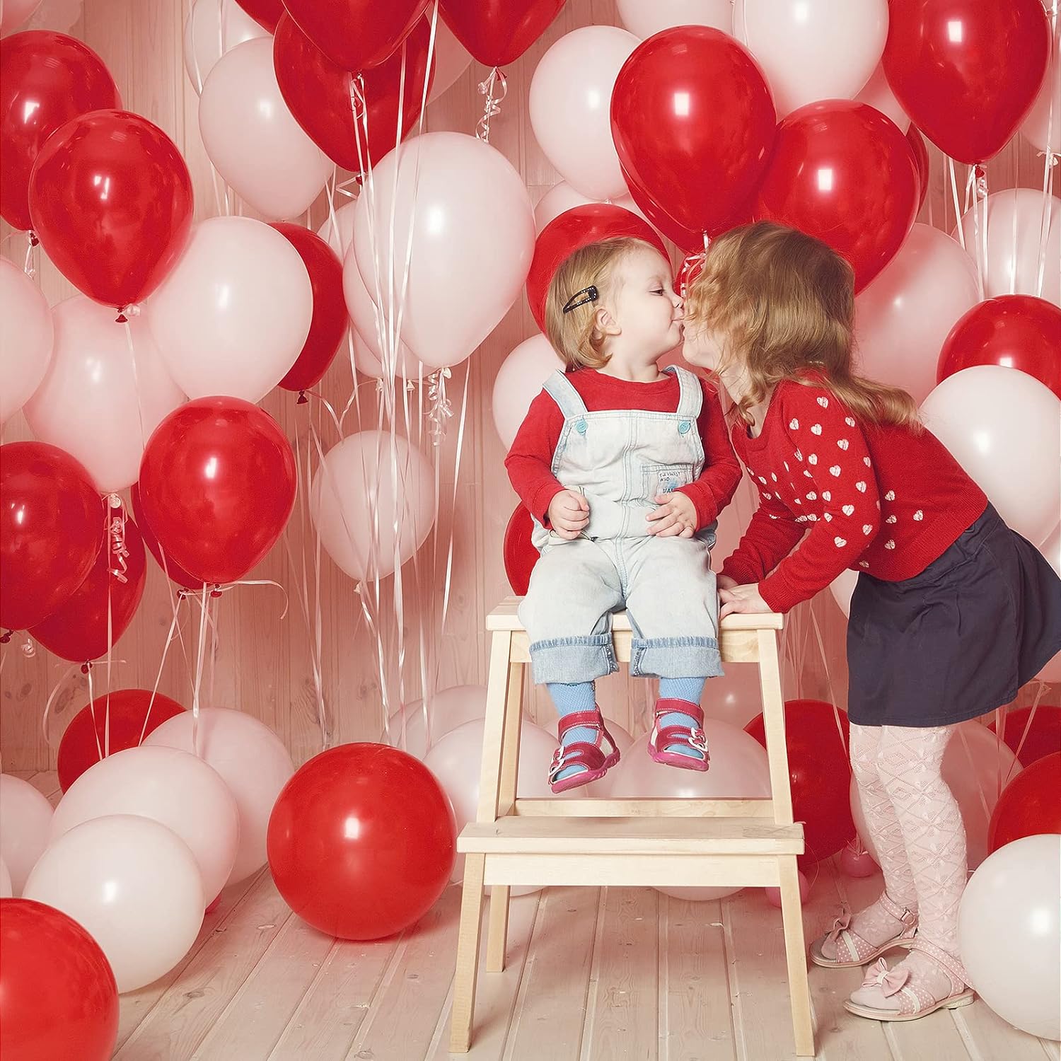 110pcs Red Balloon Garland Arch Kit, 18 12 10 5 inch Red Latex Balloons Different Sizes Pack