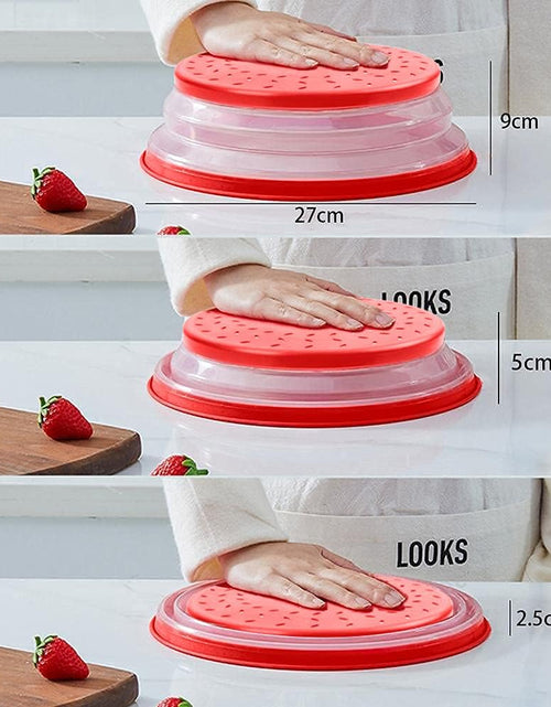 Load image into Gallery viewer, Collapsible Microwave Cover for Food Microwave Splatter Cover
