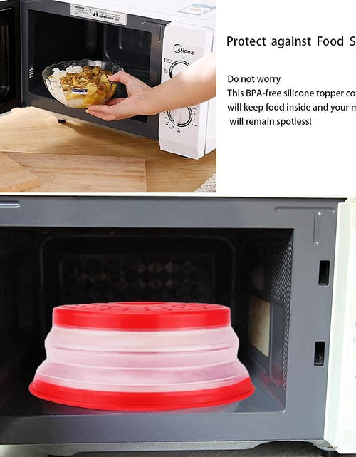 Load image into Gallery viewer, Collapsible Microwave Cover for Food Microwave Splatter Cover
