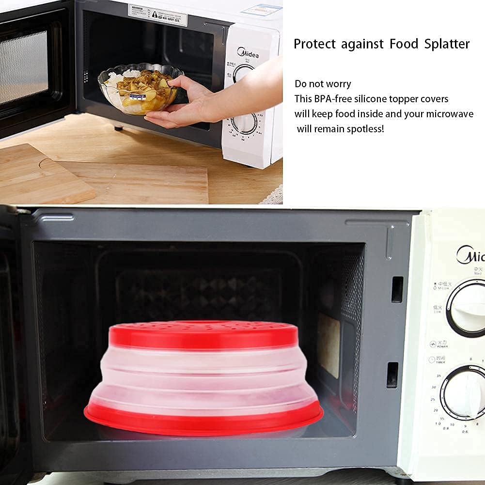 Collapsible Microwave Cover for Food Microwave Splatter Cover