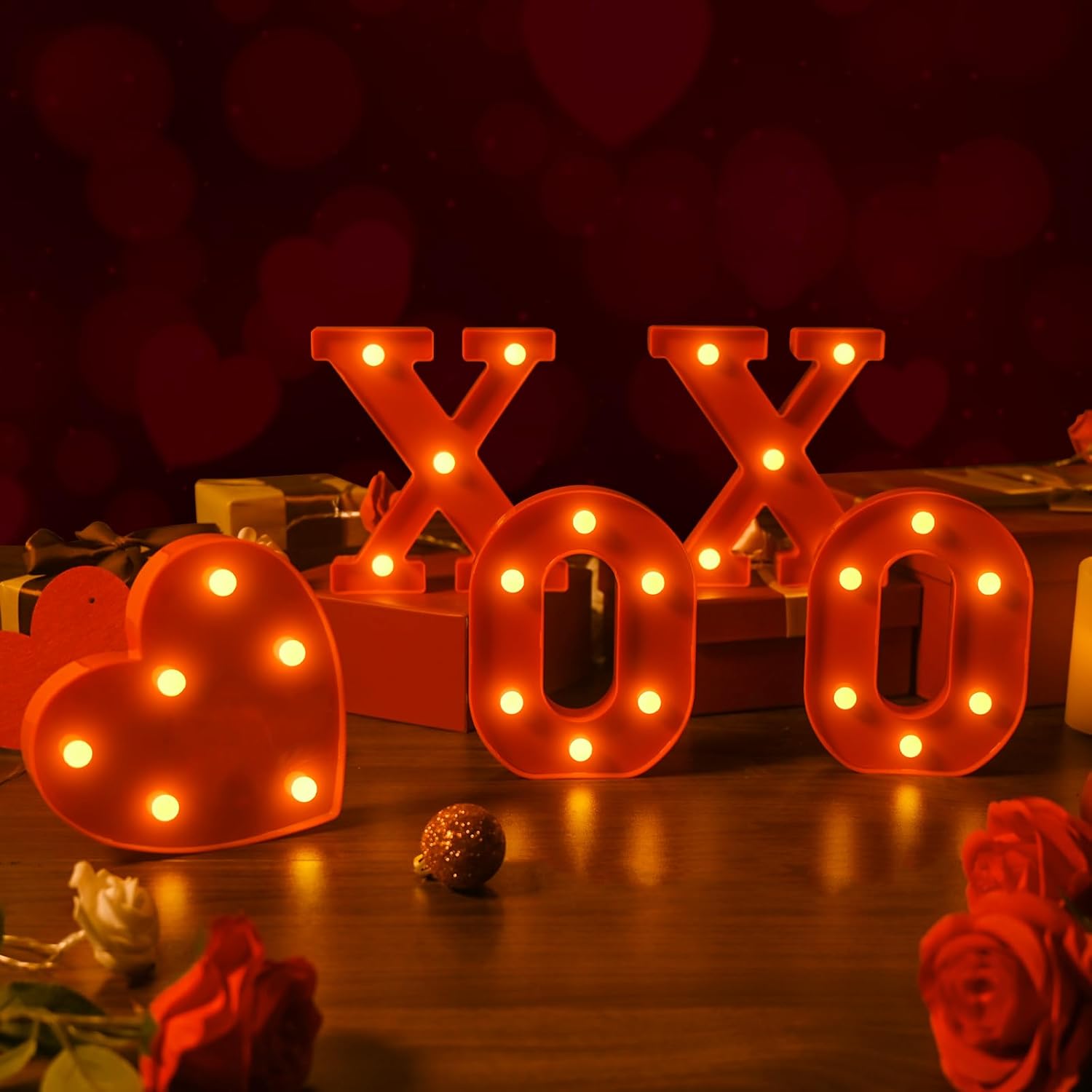 Valentine's Day Letter Lights Sign Table Decorations