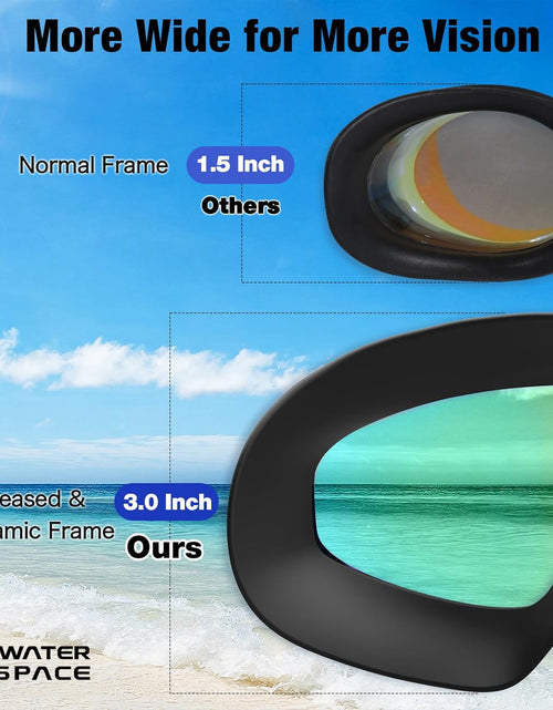 Load image into Gallery viewer, Swim Goggles 2 Pack for Adult Youth, Anti-fog UV Protection No Leaking 180° Wide View Clear Vision Pool
