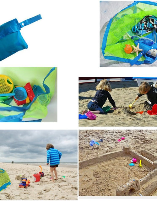 Load image into Gallery viewer, 2 Pack Extra Large Mesh Beach Bag Childrens&#39; Toy Storage Swimming Equipment Storage Bag, Blue
