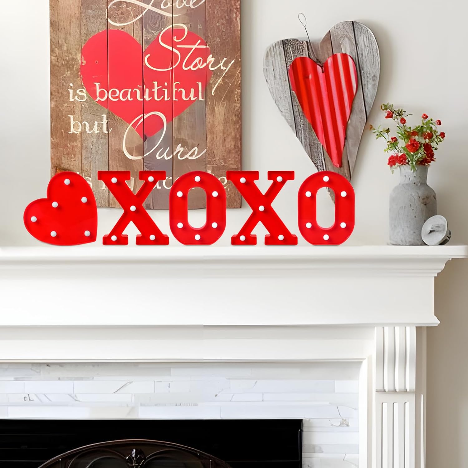 Valentine's Day Letter Lights Sign Table Decorations