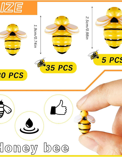 Load image into Gallery viewer, 120 Pieces Tiny Resin Bees Bulk Small Plastic Bee Embellishments Ornaments Decoration
