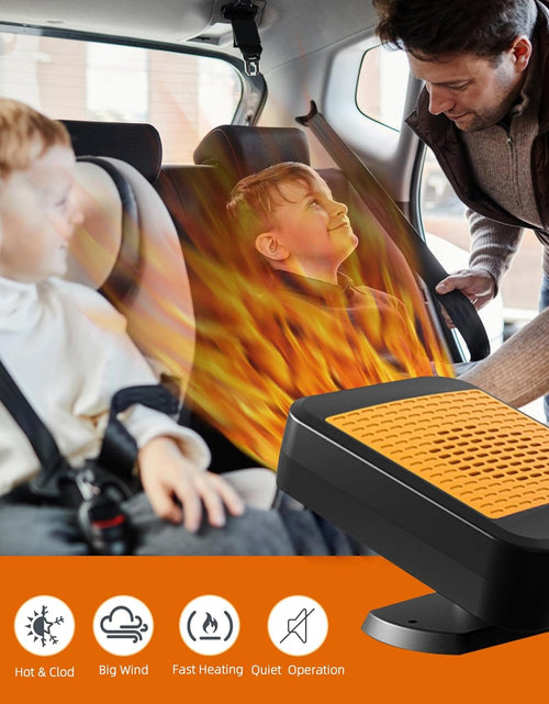 Load image into Gallery viewer, 12V 200W 2 in 1 Fast Heating &amp; Cooling Electric Heater Fan Portable
