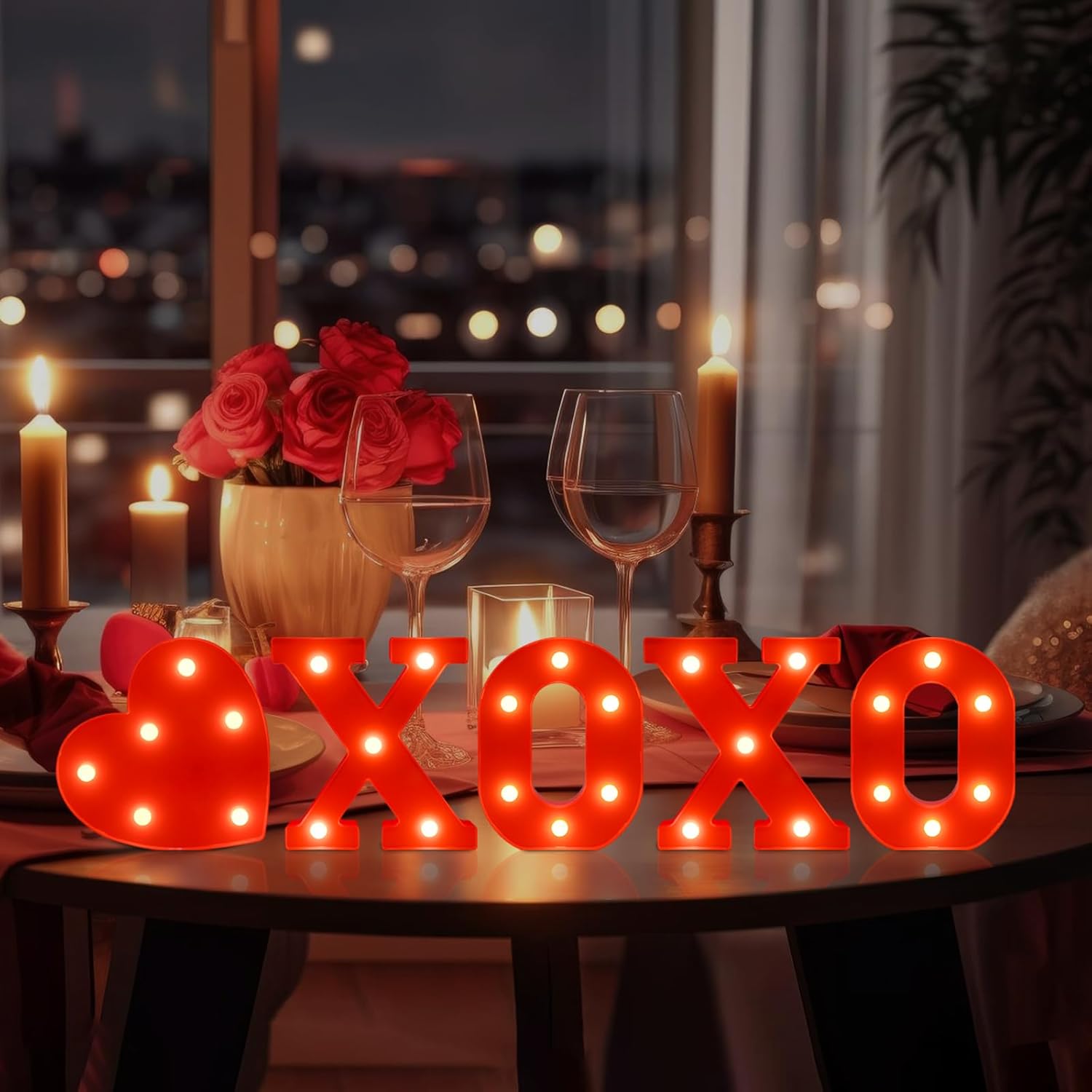 Valentine's Day Letter Lights Sign Table Decorations