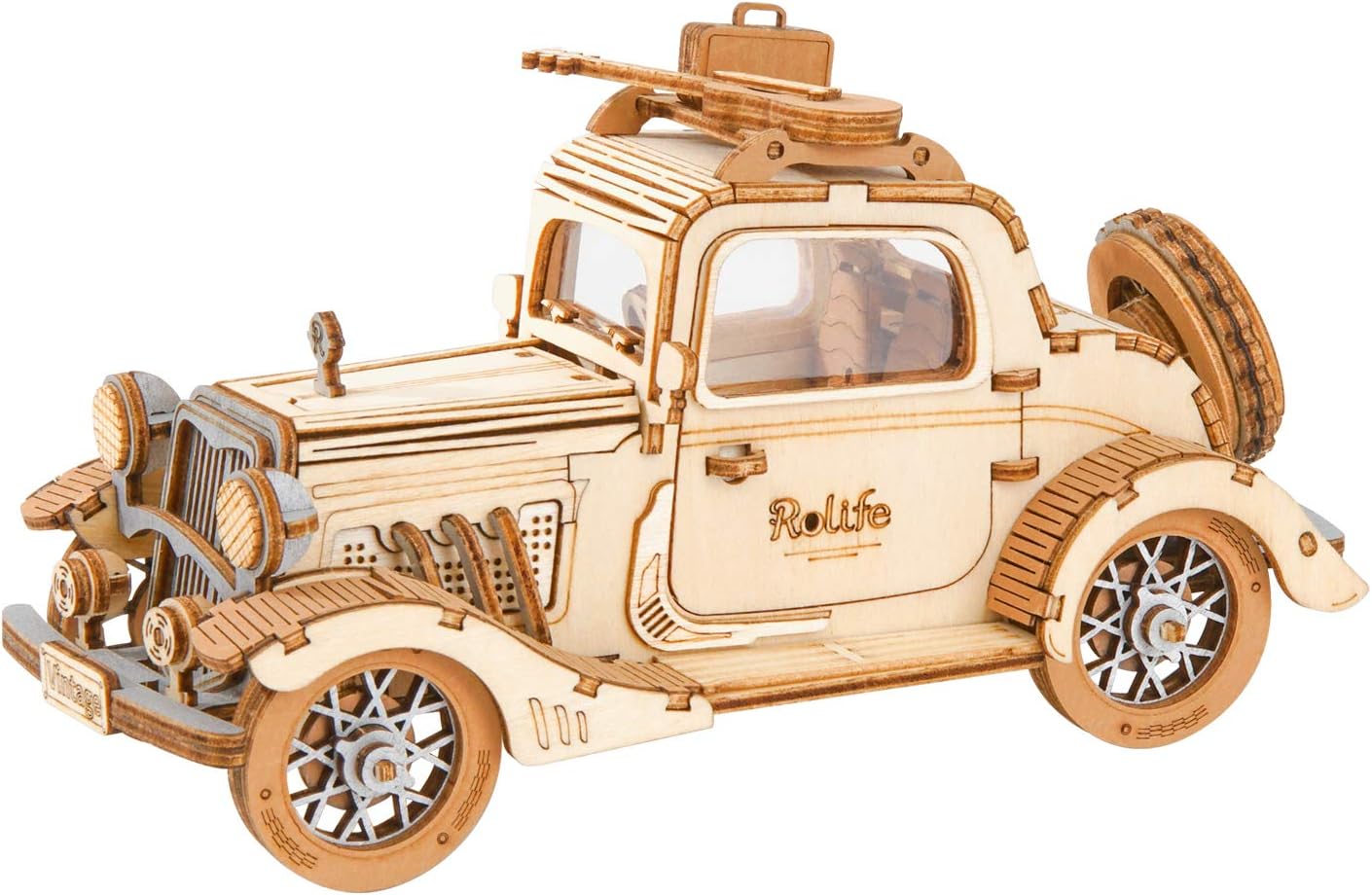 3D Wooden Puzzles Retro Car Model - Collectibles Wooden Model Kits