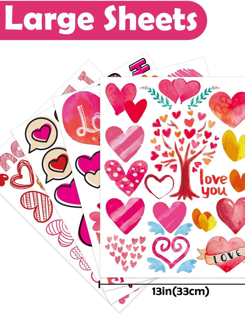 Load image into Gallery viewer, Valentines Day Decorations Heart Window Clings Decor
