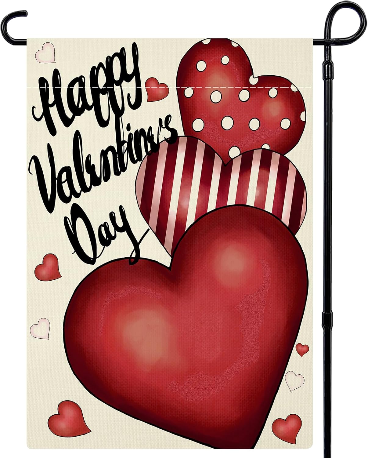 Valentines Day Garden Flag 12x18 Inch Double Sided