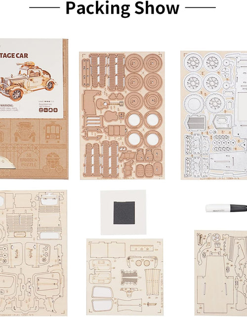 Load image into Gallery viewer, 3D Wooden Puzzles Retro Car Model - Collectibles Wooden Model Kits
