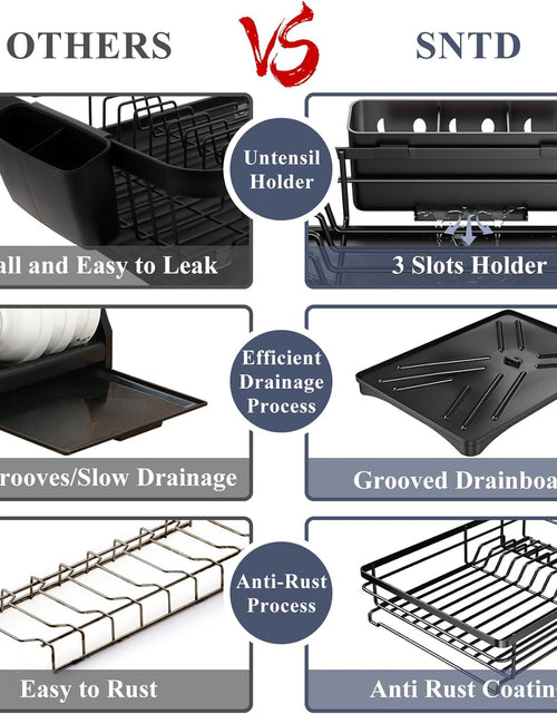 Load image into Gallery viewer, Dish Drying Rack - Stainless Steel Dish Rack for Kitchen Counter
