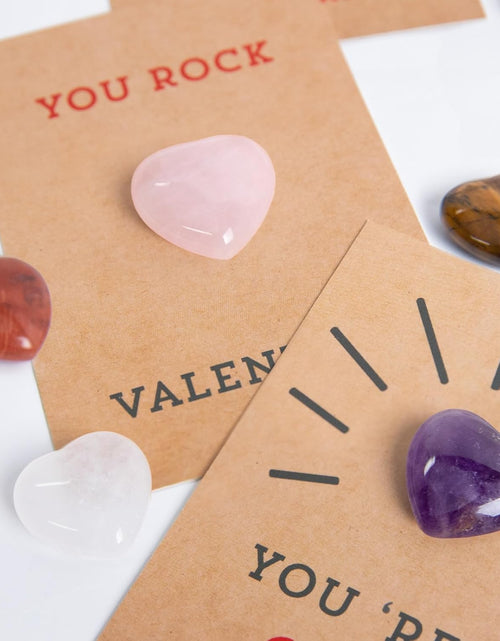 Load image into Gallery viewer, 24 Pack Valentines Cards with Heart-Shape Crystals
