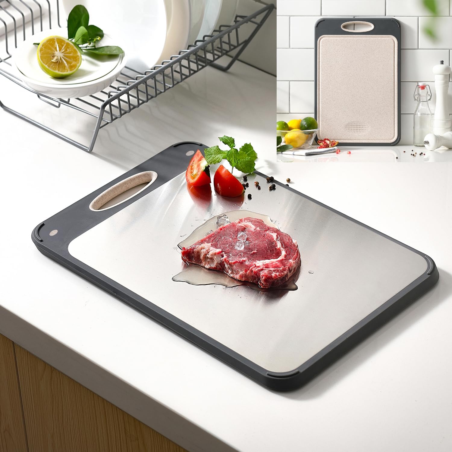 Cutting Board for Kitchen Double Sided 14’’×9.6’’