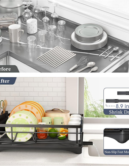 Load image into Gallery viewer, Dish Drying Rack - Stainless Steel Dish Rack for Kitchen Counter
