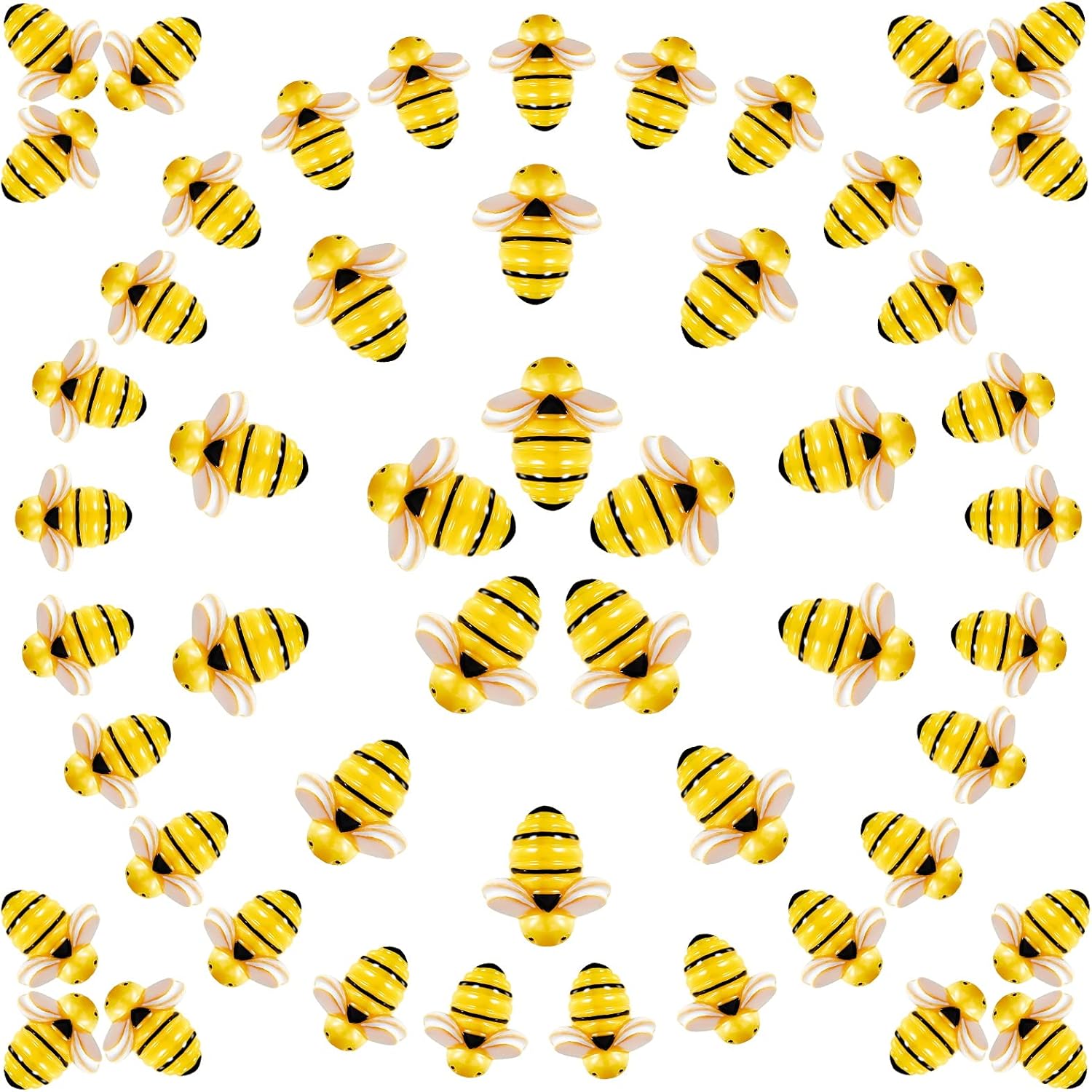 120 Pieces Tiny Resin Bees Bulk Small Plastic Bee Embellishments Ornaments Decoration